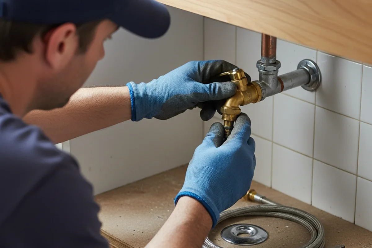 Shutoff valve and fitting work during Emergency Plumbing in Doniphan
